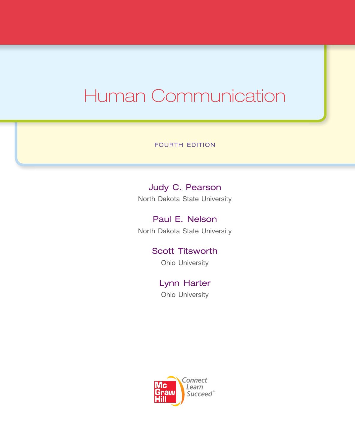 Human Communication Pearson Judy by Unknown