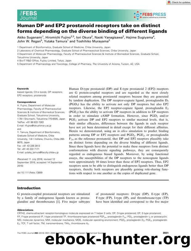 Human DP and EP2 prostanoid receptors take on distinct forms depending on the diverse binding of different ligands by Unknown