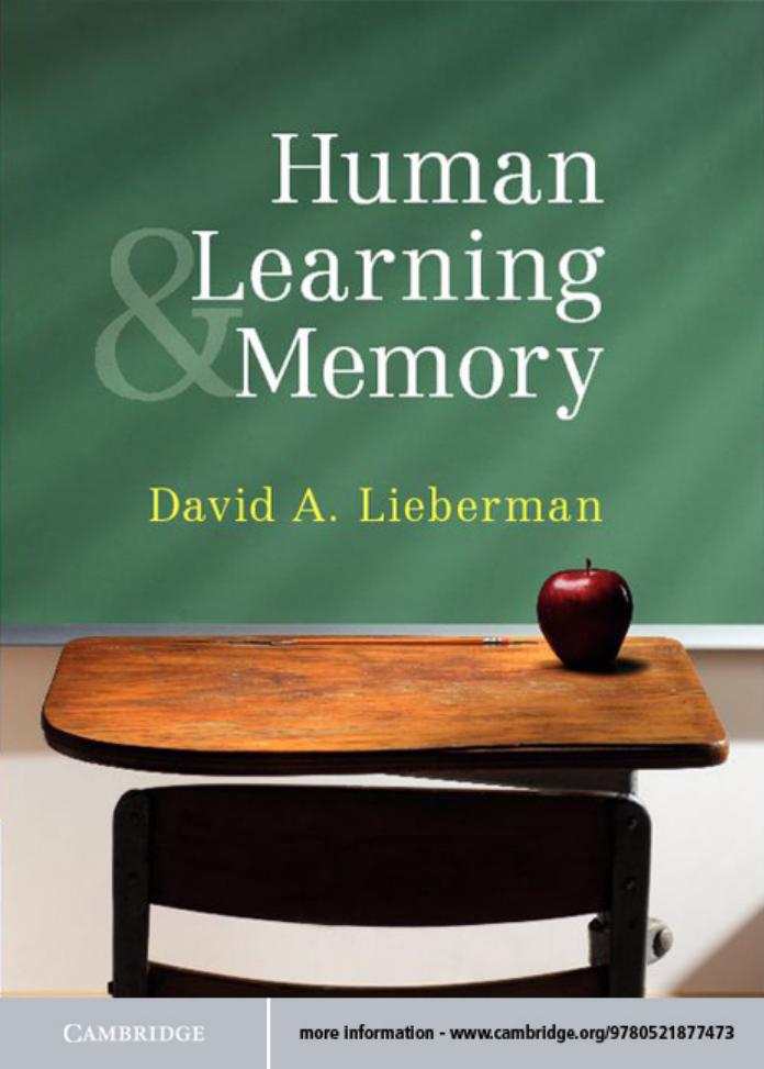 Human Learning and Memory by David A. Lieberman