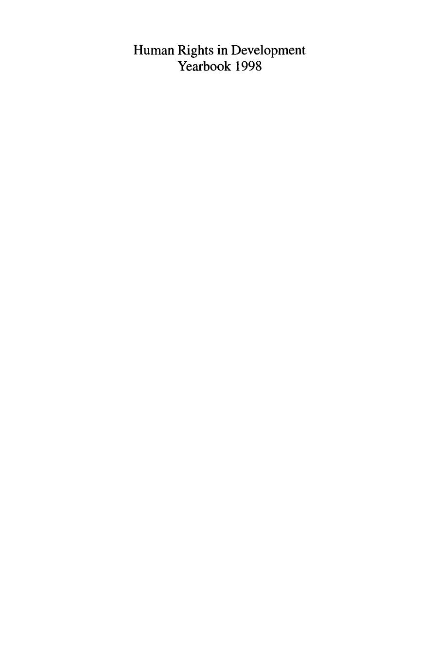 Human Rights in Development Yearbook 1998 by Hugo Stokke and Arne Tostensen