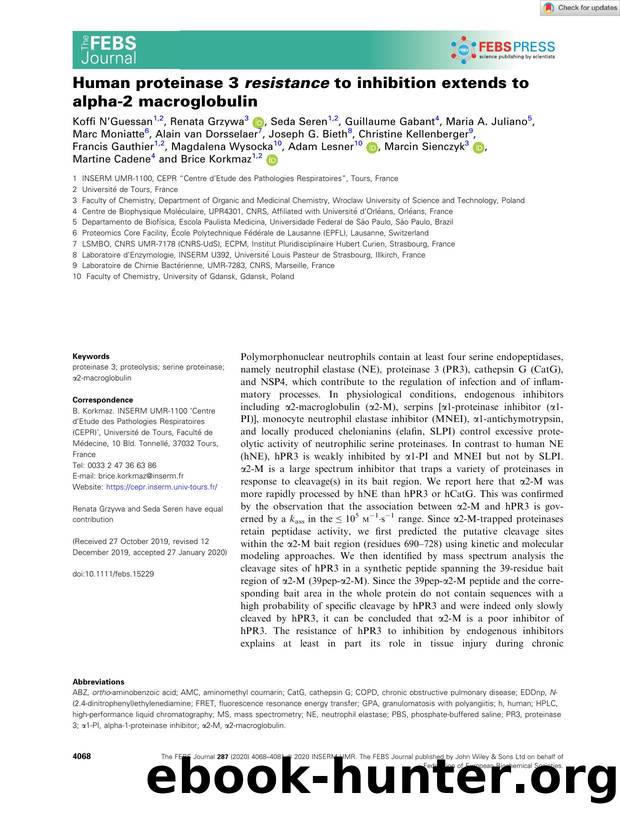 Human proteinase 3 resistance to inhibition extends to alphaâ2 macroglobulin by Unknown