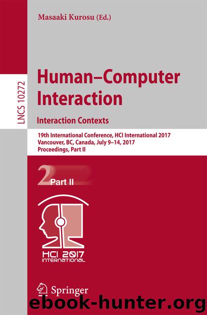 Human-Computer Interaction. Interaction Contexts by Masaaki Kurosu