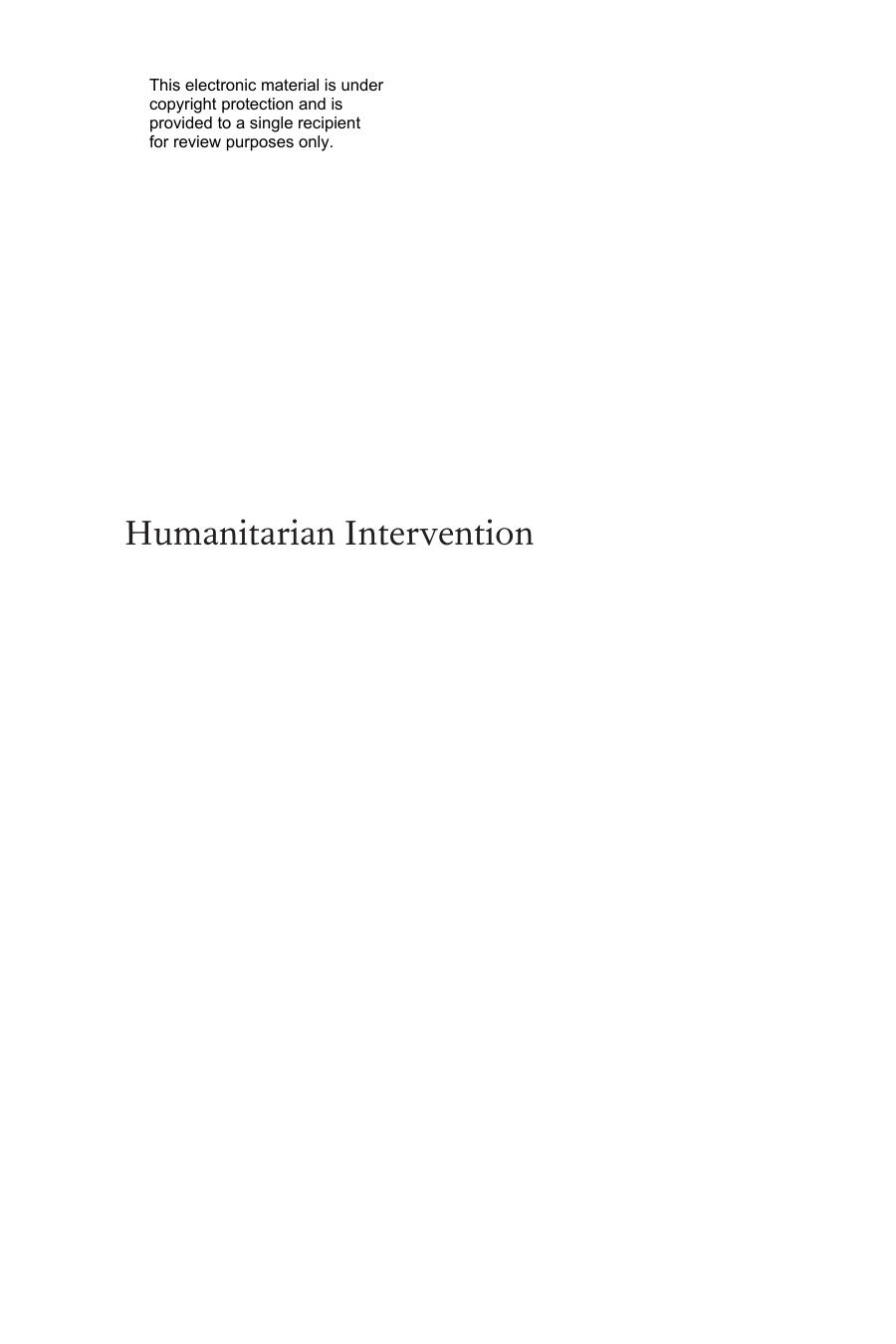 Humanitarian Intervention: Moral and Philosophical Issues by Aleksandar Jokic