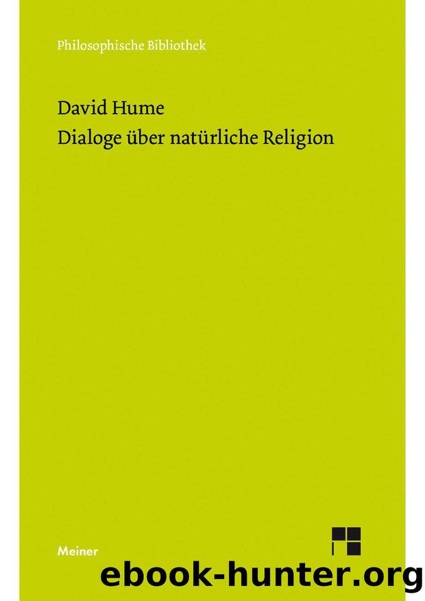 Hume by Dialoge über natürliche Religion (9783787324583)
