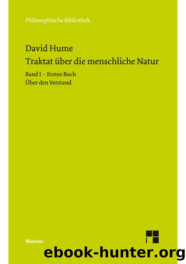Hume by Ein Traktat über die menschliche Natur Band 1 (9783787324378)