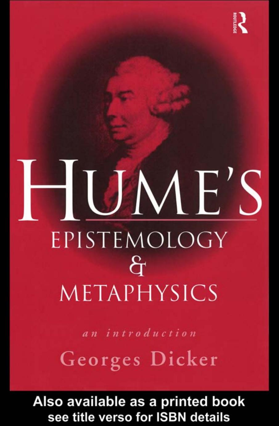 Hume's Epistemology and Metaphysics by Unknown