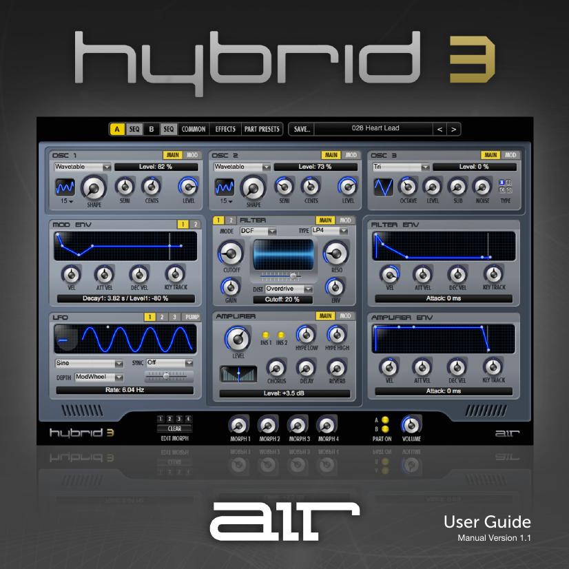 Hybrid 3.0 User Guide by AIR Music Technology