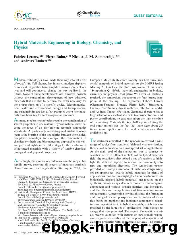 Hybrid Materials Engineering in Biology, Chemistry, and Physics by Unknown