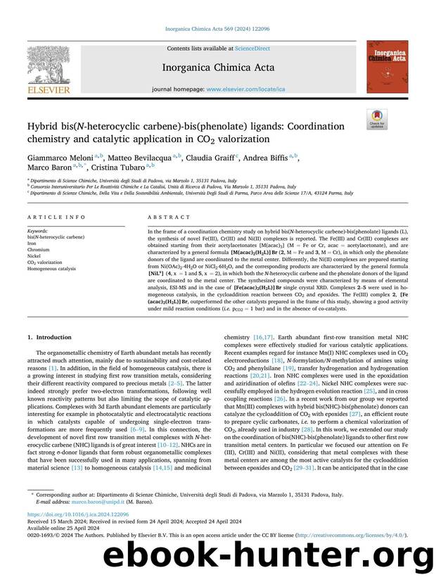 Hybrid bis( N -heterocyclic carbene)-bis(phenolate) ligands: Coordination chemistry and catalytic application in CO2 valorization by unknow
