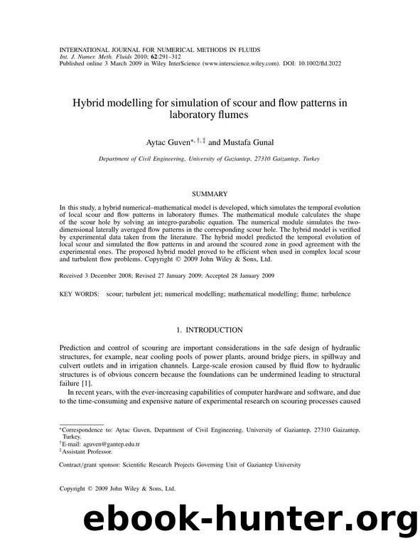 Hybrid modelling for simulation of scour and flow patterns in laboratory flumes by Unknown