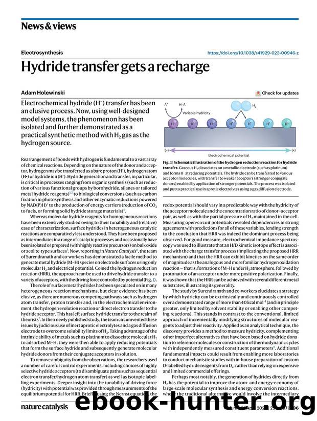 Hydride transfer gets a recharge by Adam Holewinski
