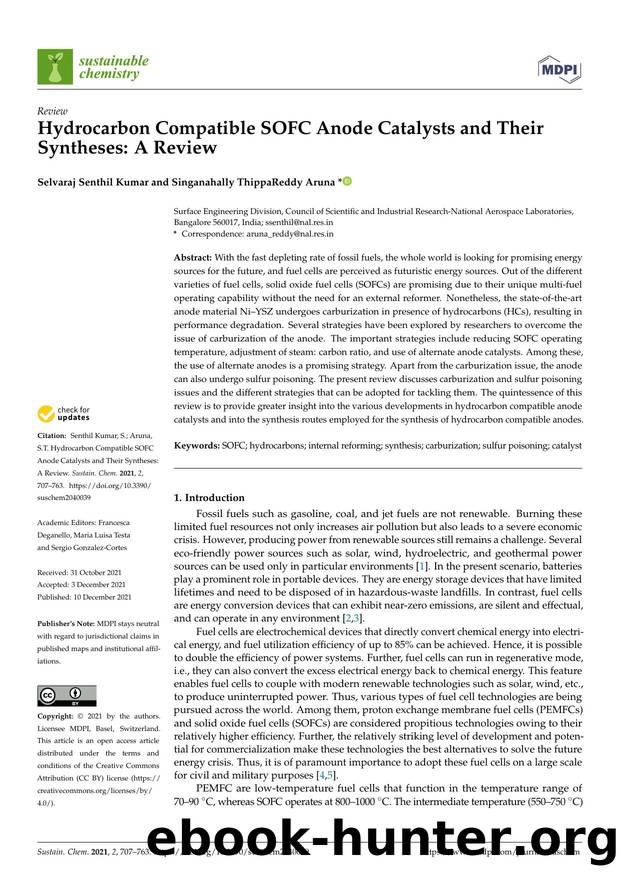Hydrocarbon Compatible SOFC Anode Catalysts and Their Syntheses: A Review by Selvaraj Senthil Kumar & Singanahally ThippaReddy Aruna