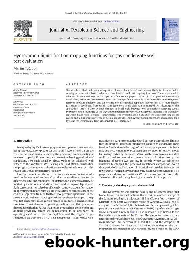 Hydrocarbon liquid fraction mapping functions for gas-condensate well test evaluation by Martin T.K. Soh