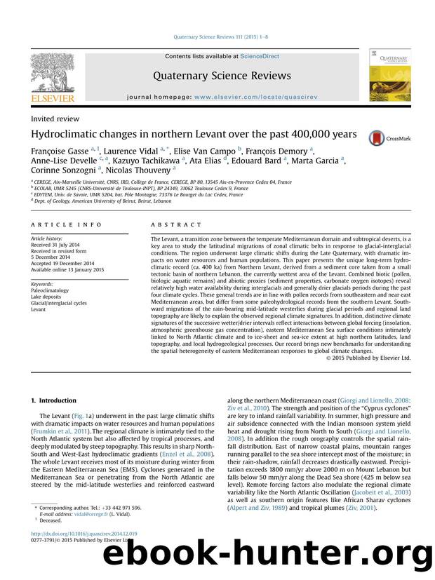 Hydroclimatic changes in northern Levant over the past 400,000 years by unknow