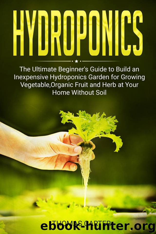 Hydroponics: The Ultimate Beginner's Guide to Build an Inexpensive Hydroponics Garden for Growing Vegetable,Organic Fruit and Herb at Your Home Without Soil by Carter Thomas