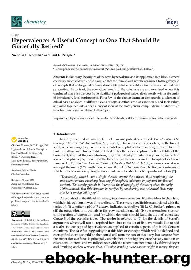 Hypervalence: A Useful Concept or One That Should Be Gracefully Retired? by Nicholas C. Norman & Paul G. Pringle