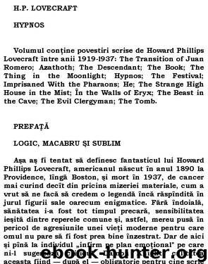 Hypnos by Howard Philips Lovecraft