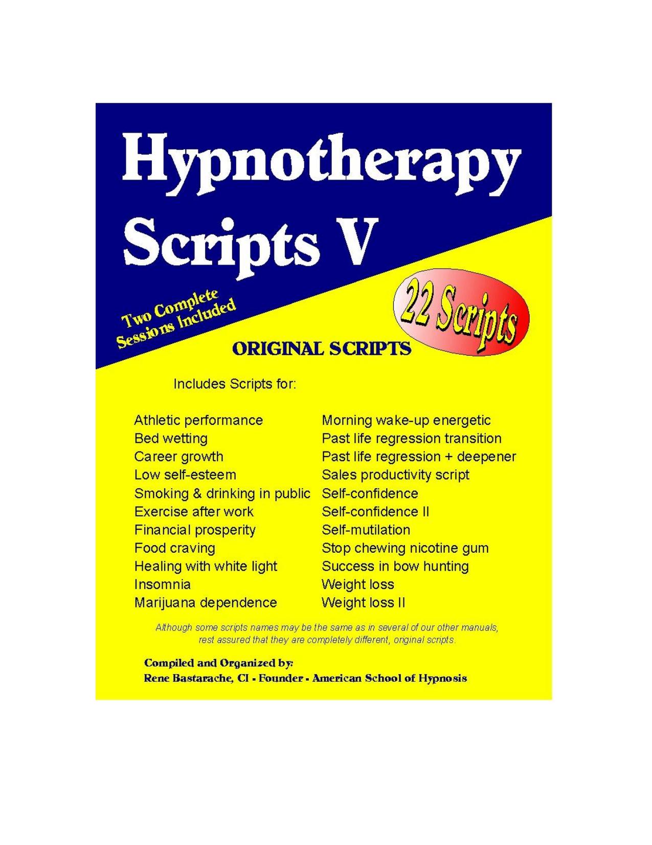 Hypnotherapy Scripts V by Rene