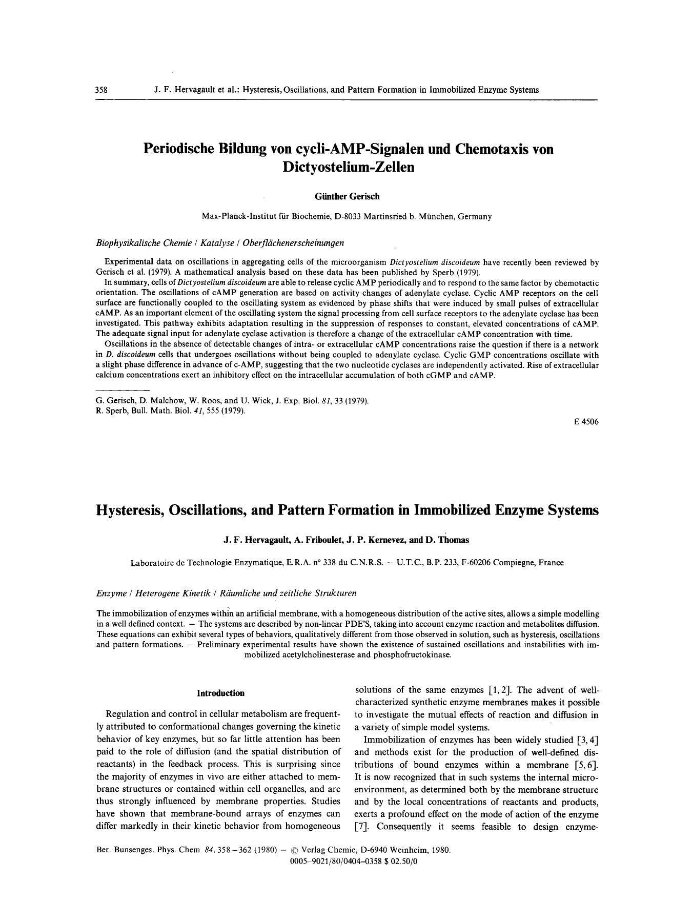 Hysteresis, Oscillations, and Pattern Formation in Immobilized Enzyme Systems by Unknown