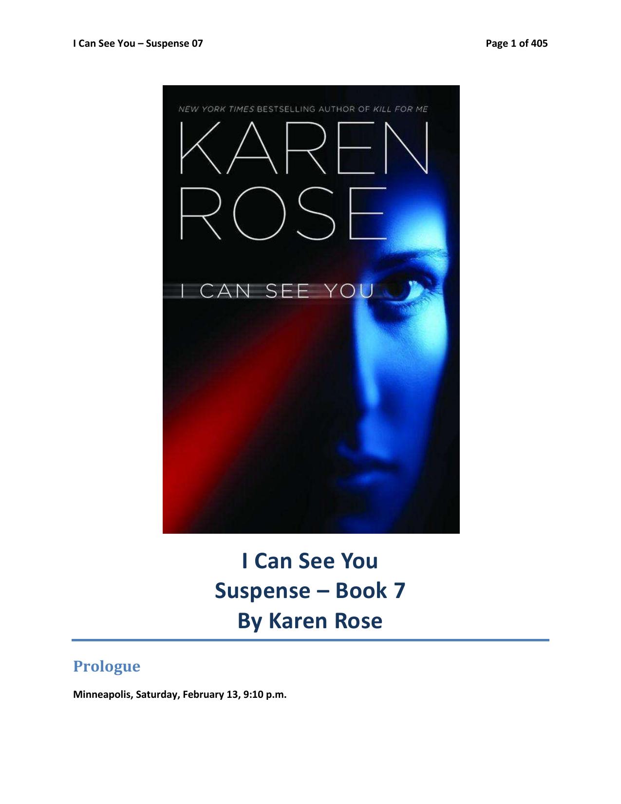 I Can See You by Karen Rose