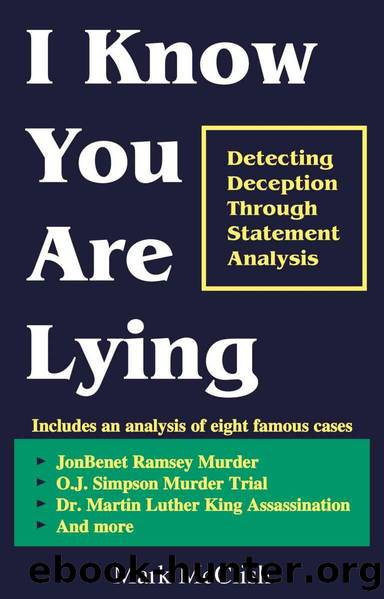 I Know You Are Lying by Mark McClish