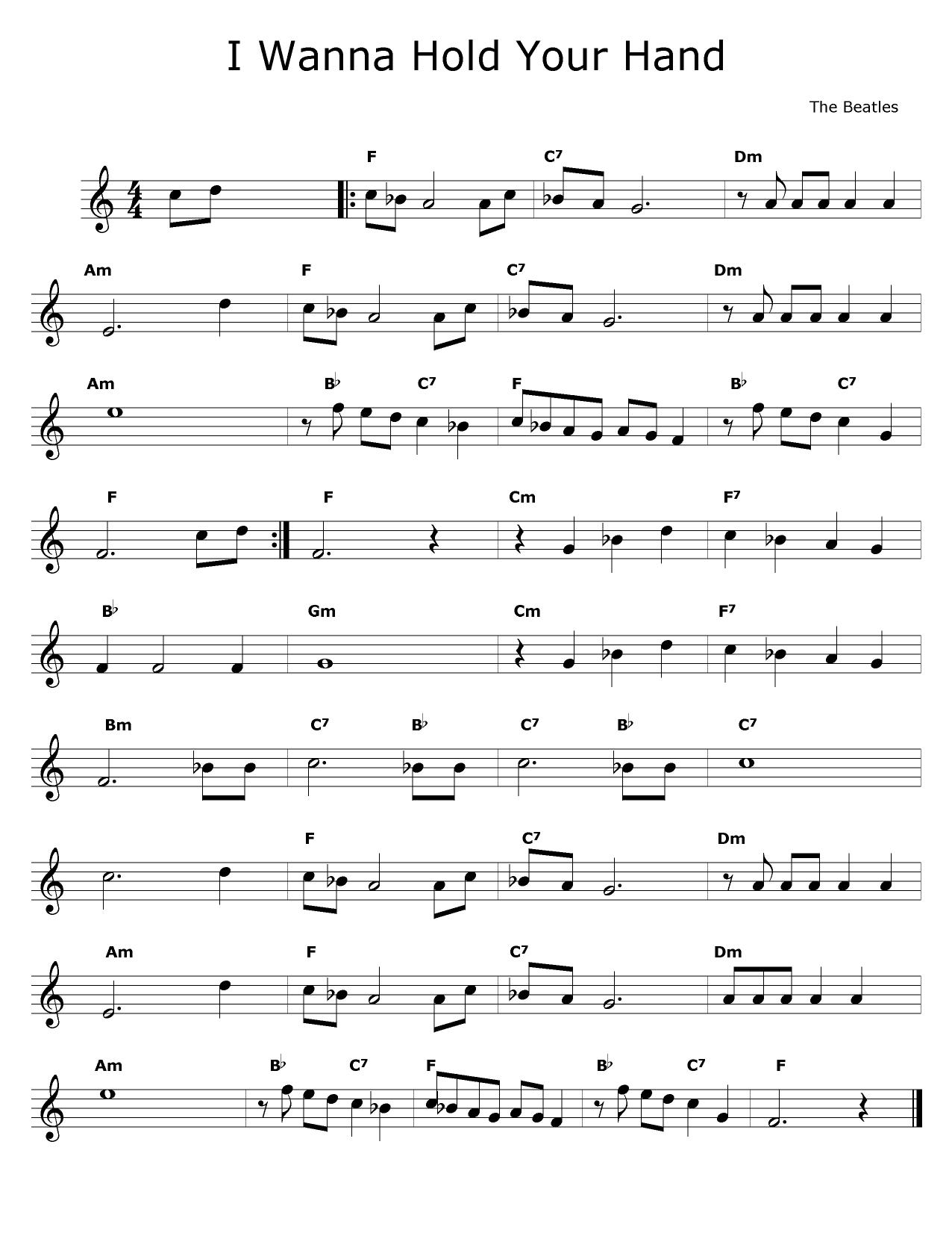 I wanna hold your hand (The Beatles) by Unknown