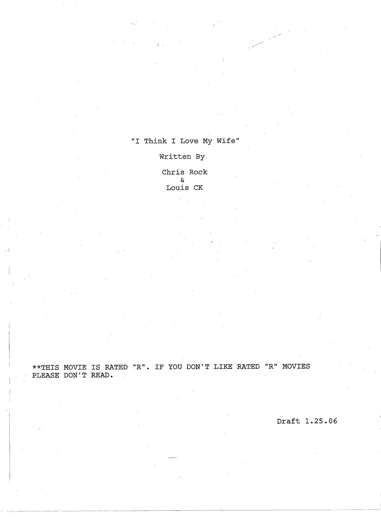 I-Think-I-Love-My-Wife-script by Unknown