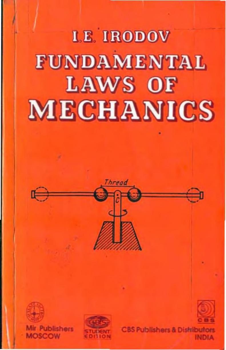I. E Irodov by Fundamental laws of mechanics-Mir (1980)