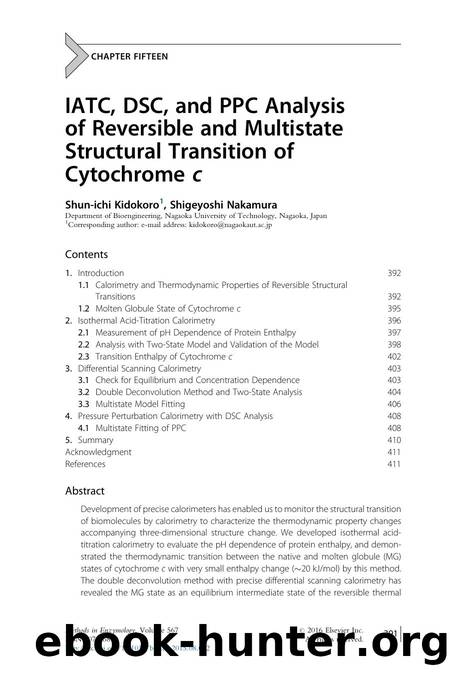 IATC, DSC, and PPC Analysis of Reversible and Multistate Structural Transition of Cytochrome c by Shun-ichi Kidokoro & Shigeyoshi Nakamura