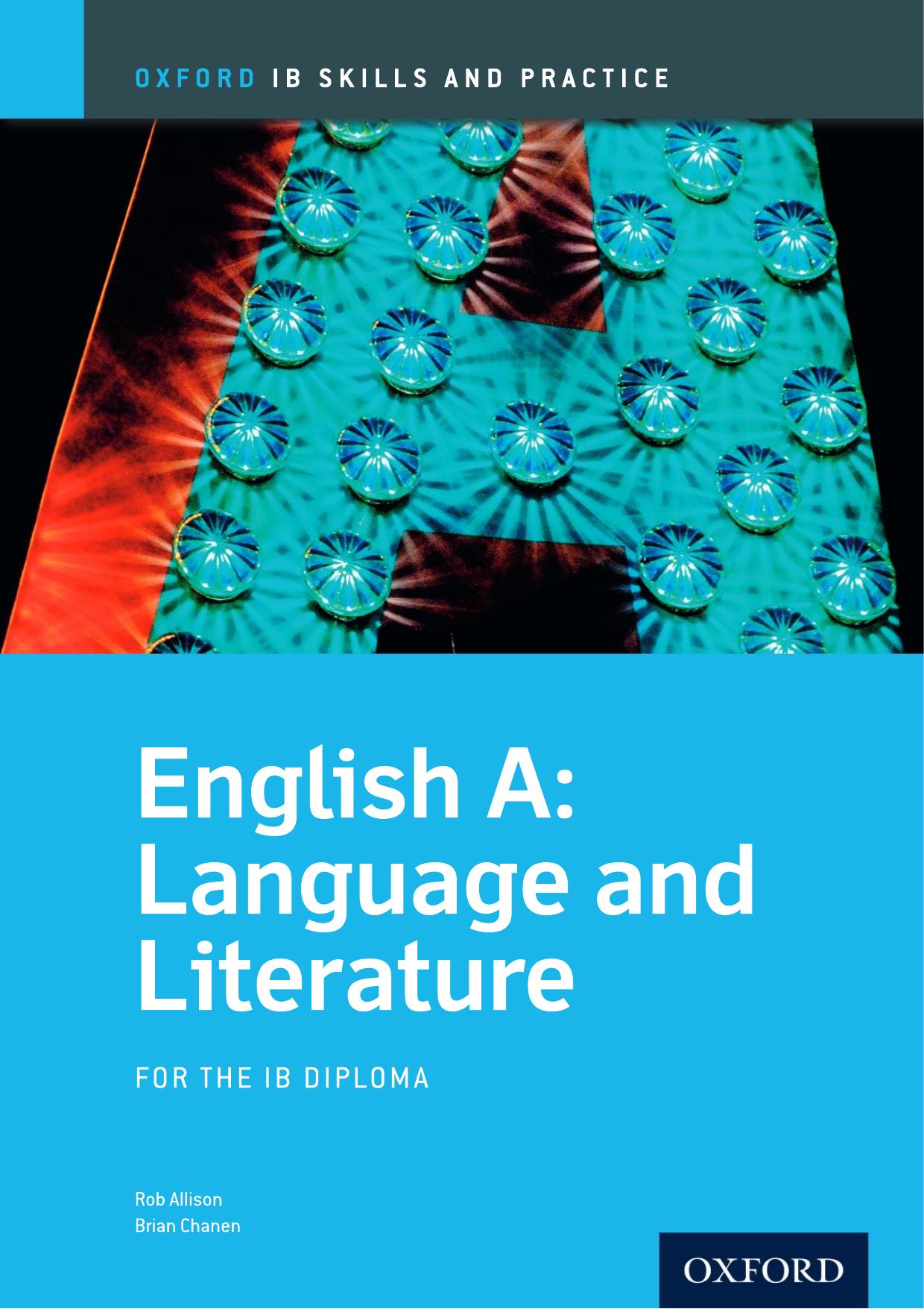 IB English A: Language and Literature by Rob Allison Brian Chanen
