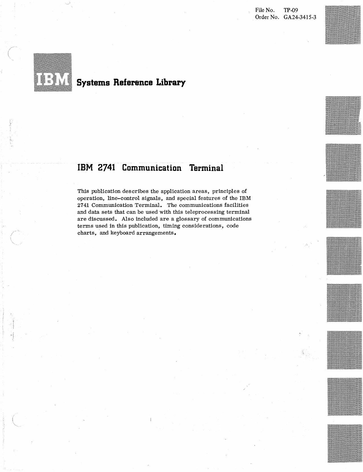 IBM 2741 Communications Terminal by Unknown
