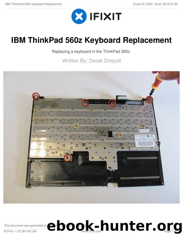 IBM ThinkPad 560z Keyboard Replacement by Unknown