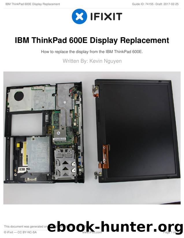 IBM ThinkPad 600E Display Replacement by Unknown