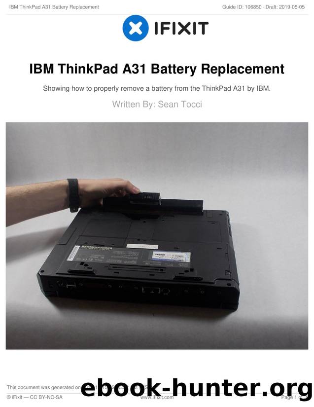 IBM ThinkPad A31 Battery Replacement by Unknown