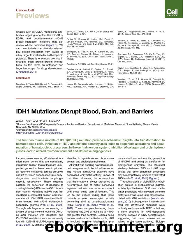 IDH1 Mutations Disrupt Blood, Brain, and Barriers by Alan H. Shih and Ross L. Levine