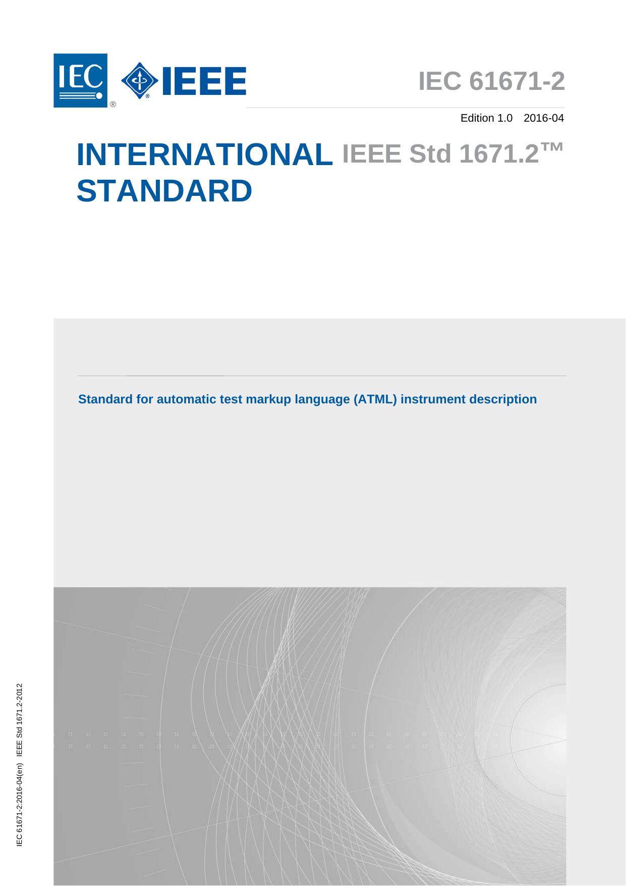 IEC 61671-2-2016 (IEEE Std 1671.2) by IEC