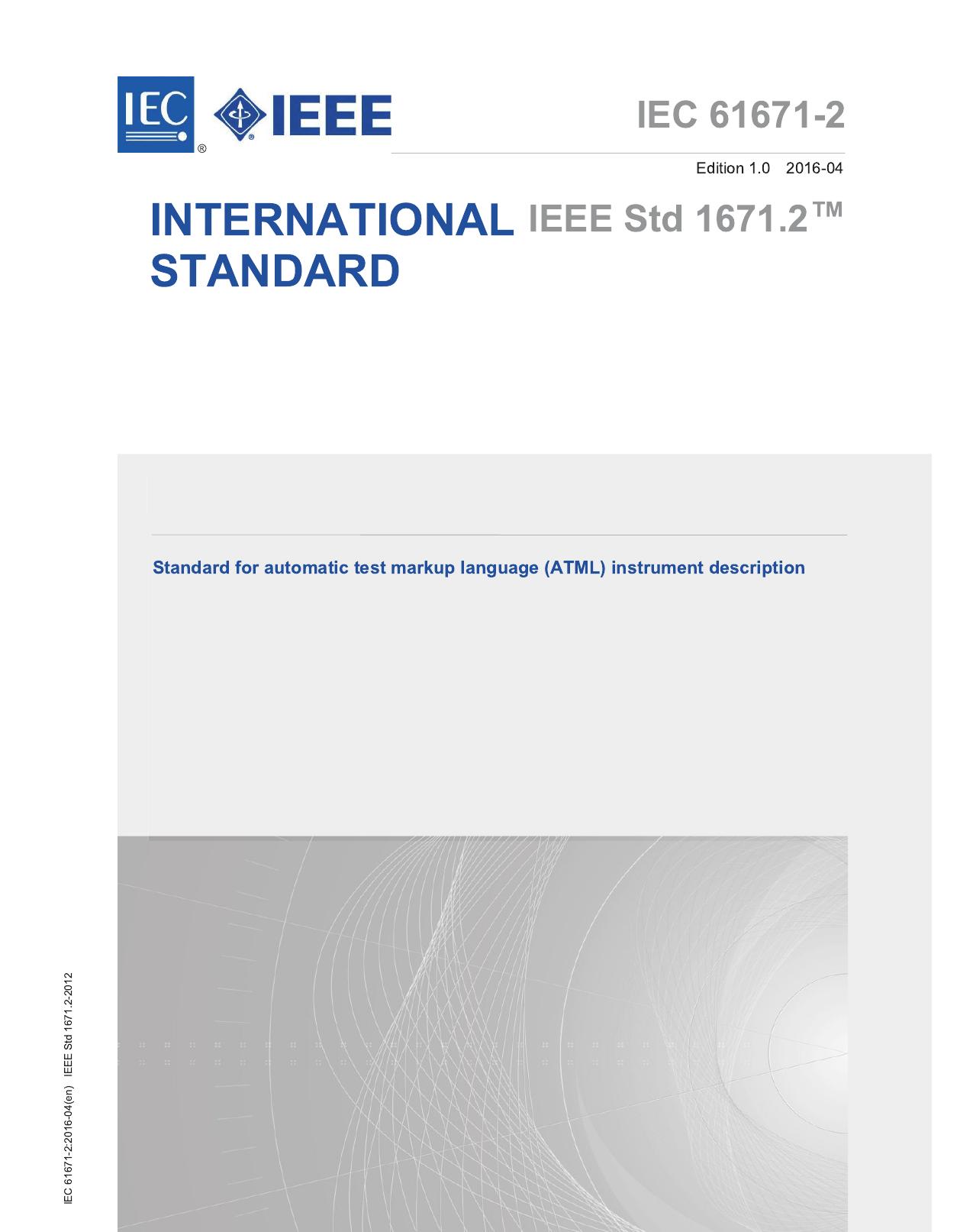 IEC 61671-2-2016 (IEEE Std 1671.2-2012) by Unknown
