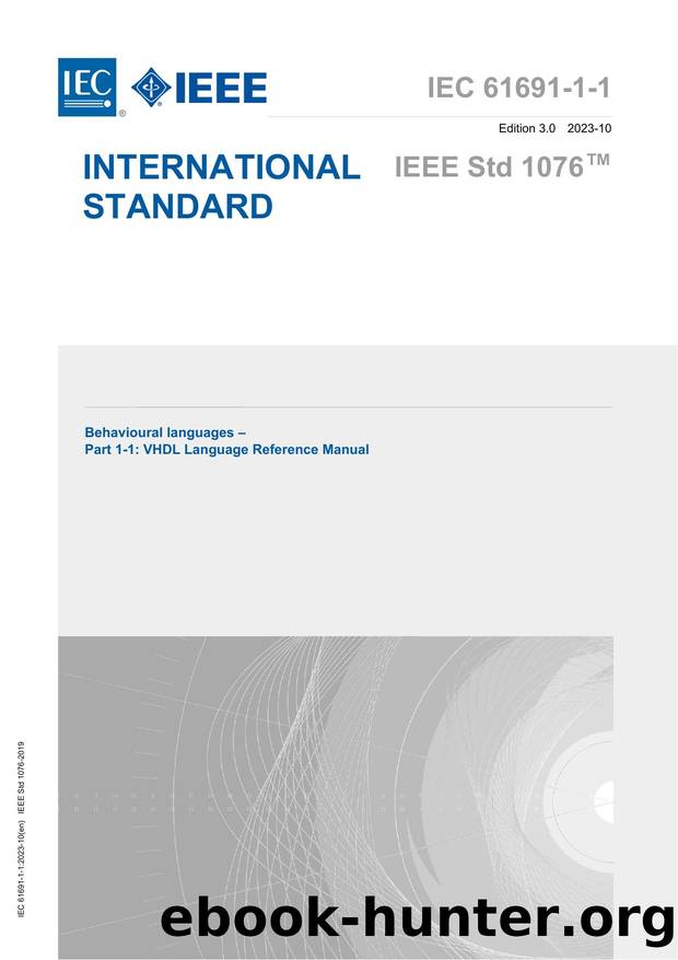 IEC 61691-1-1-2023 (IEEE Std 1076) by IEC