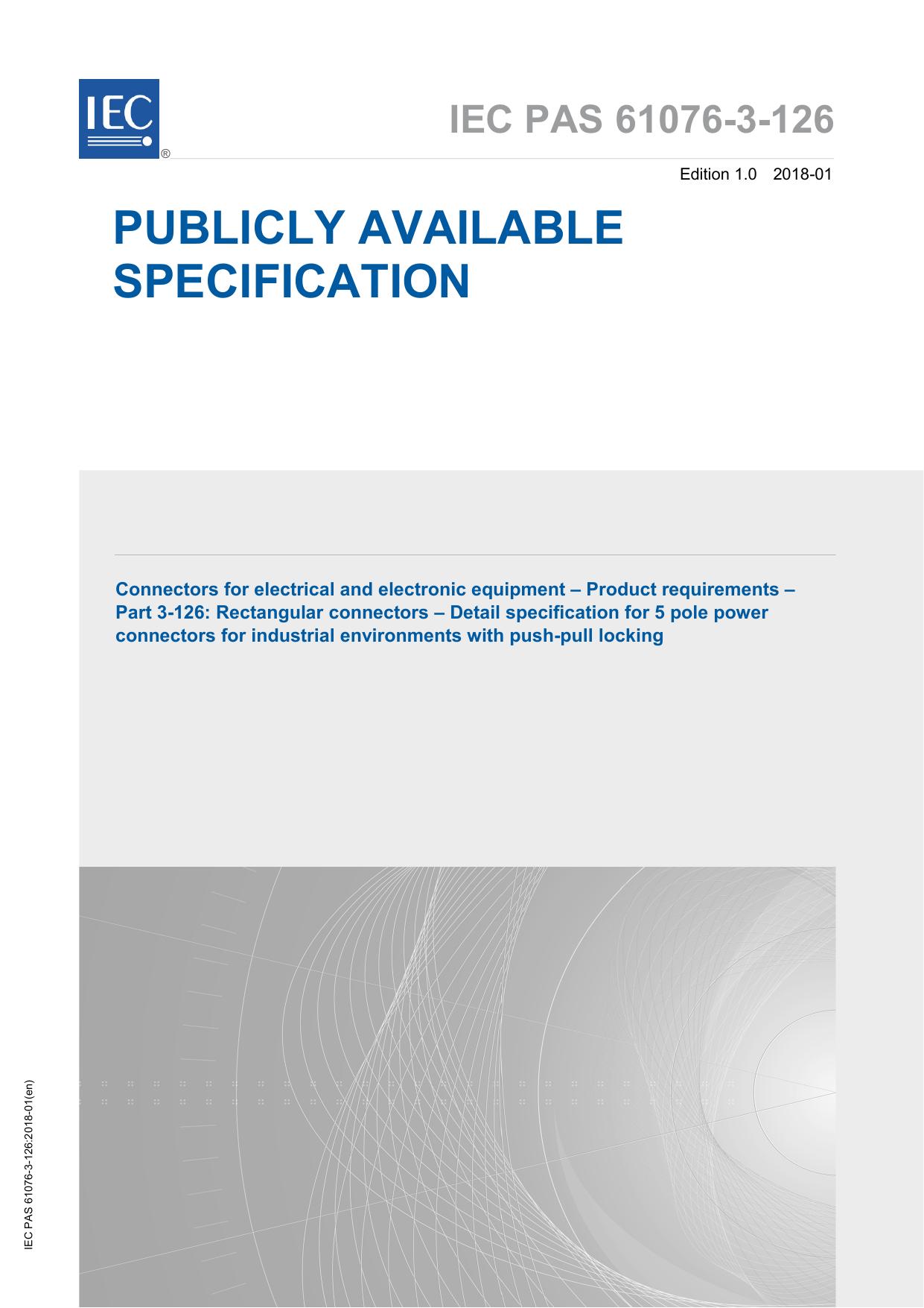 IEC PAS 61076-3-126-2018 by IEC