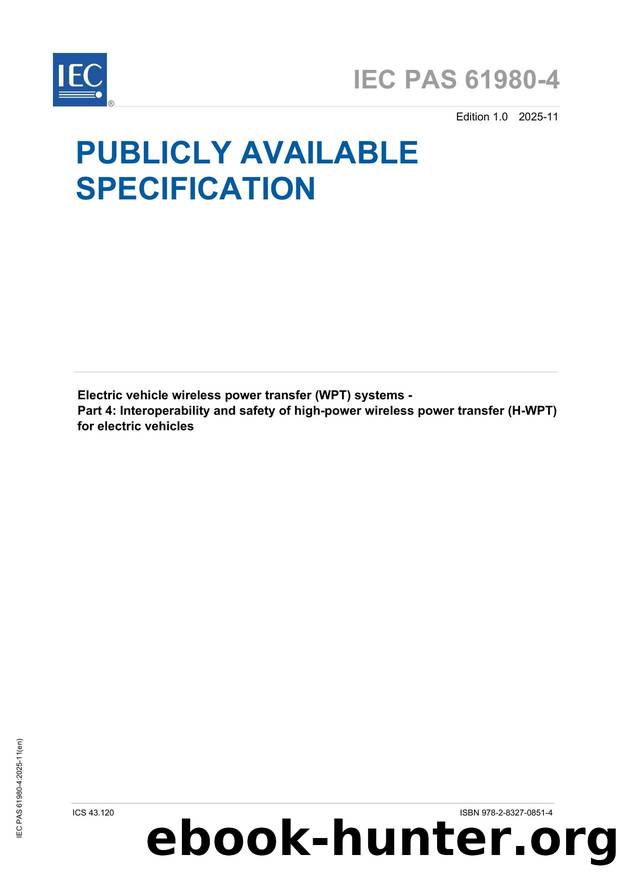 IEC PAS 61980-4-2025 by IEC