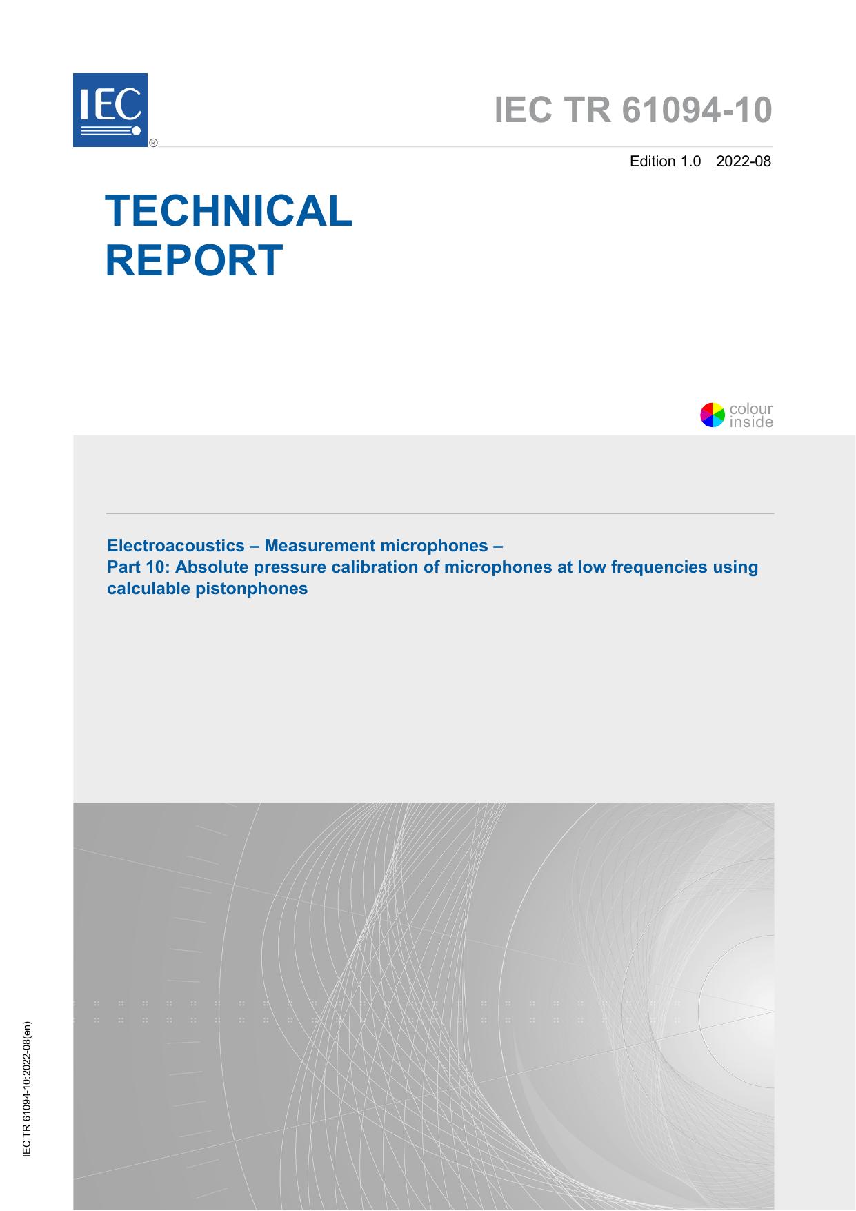 IEC TR 61094-10-2022 by IEC