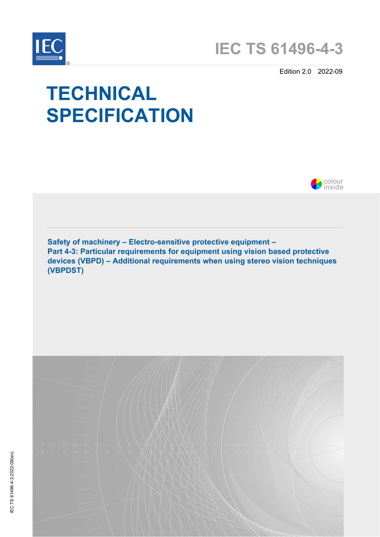 IEC TS 61496-4-3-2022 by IEC
