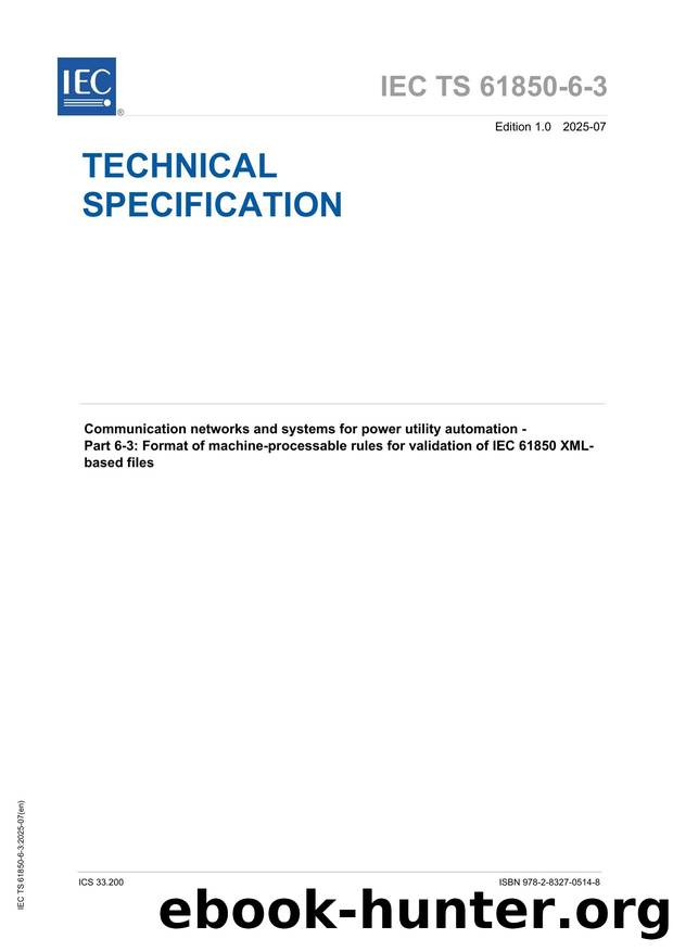 IEC TS 61850-6-3-2025 by IEC