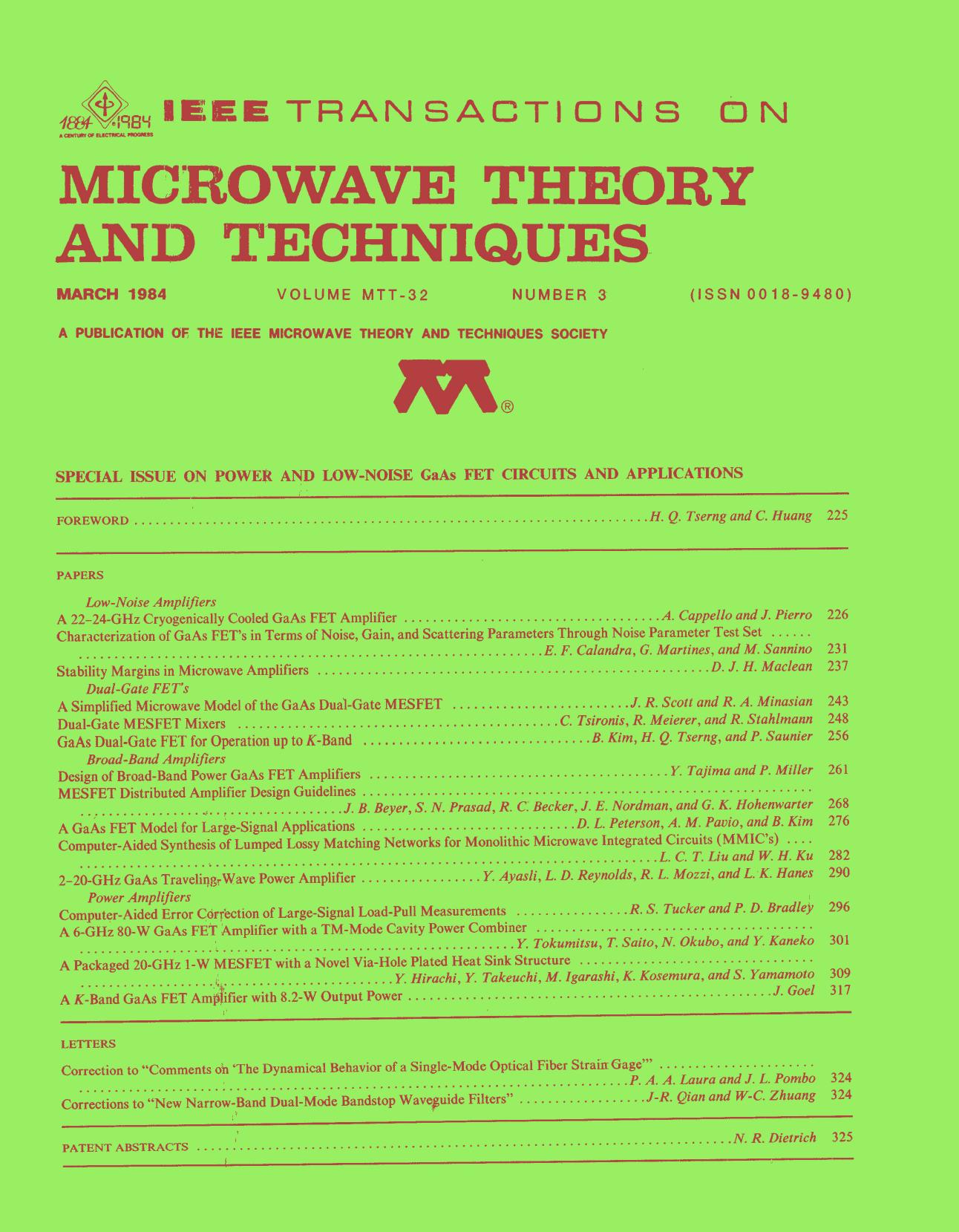 IEEE MTT-V032-I03 (1984-03) by FANTOMASPING