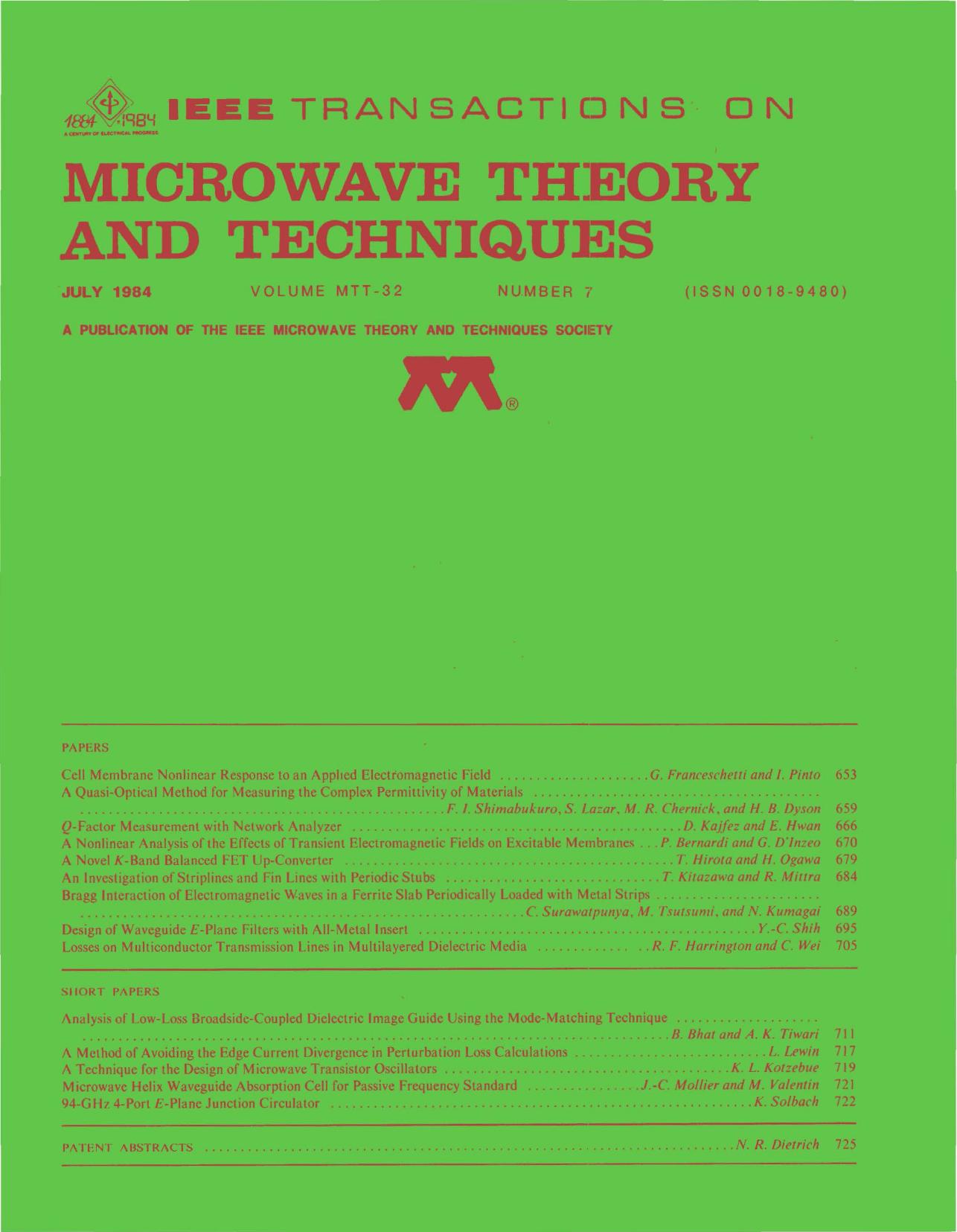IEEE MTT-V032-I06 (1984-06) by FANTOMASPING