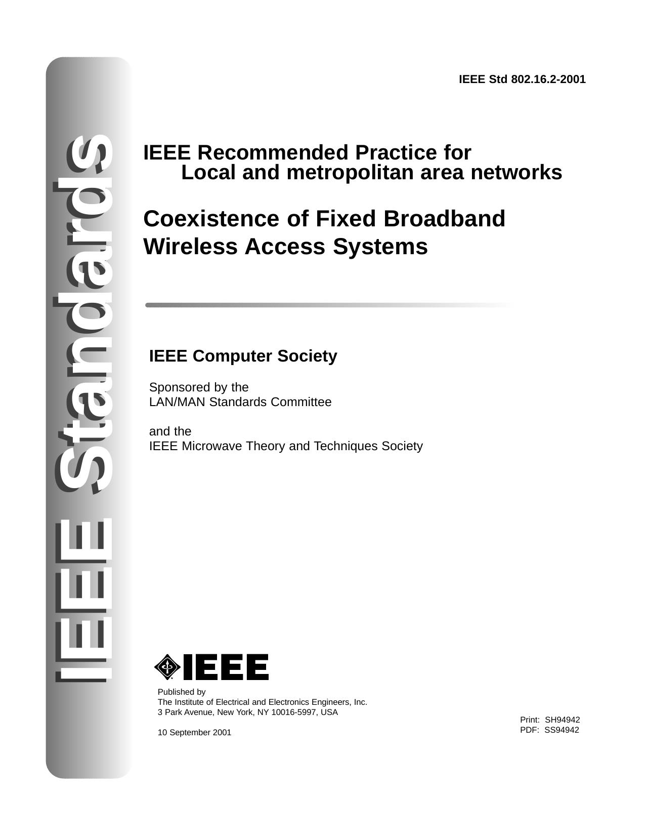 IEEE Std 802.16.2-2001, IEEE Recommended Practice for Local and metropolitan area networks by unknow