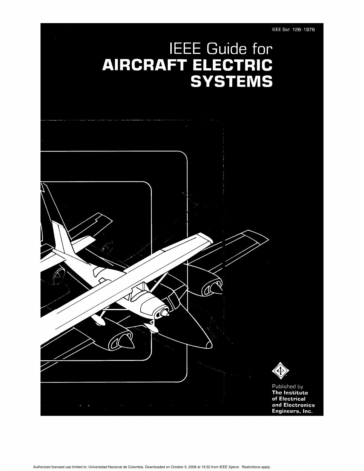 IEEE guide for aircraft electric systems - IEEE Std 128-1976 by IEEE