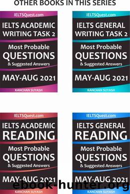 IELTS ACADEMIC TASK 1 - MOST PROBABLE QUESTIONS & Suggested Answers: MAY - AUGUST 2021 by AUGUST 2021