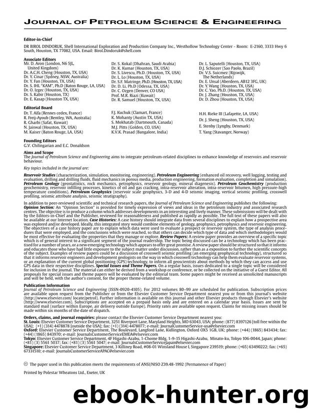 IFC â inside front cover (Editors, Aims and Scope, etc.) by Unknown