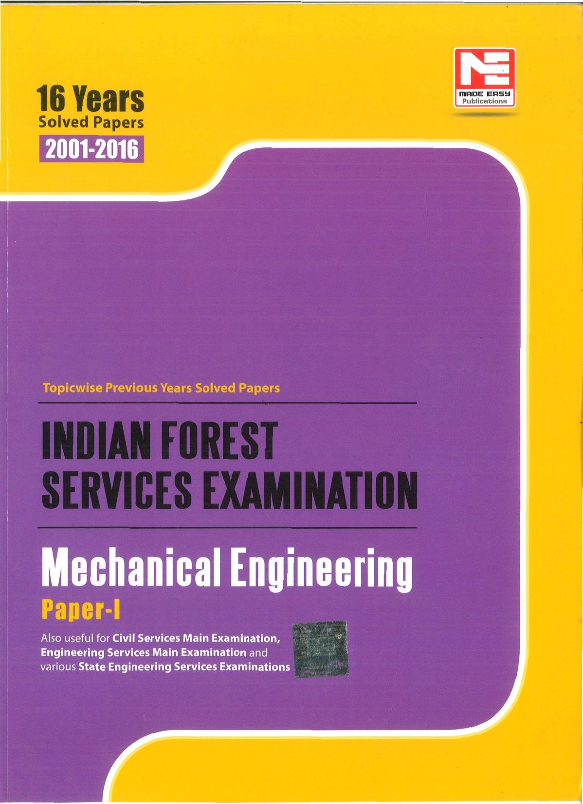 IFS(Mains)-Mechanical Engineering: Volume 1 by MADE EASY Editorial Board